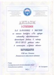 сертификаты и дипломы школы